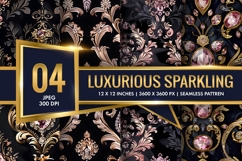 Seamless Luxurious Sparkling Pattern Digital Paper Product Image 1