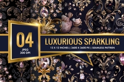 Seamless Luxurious Sparkling Pattern Digital Paper Product Image 1