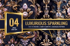 Seamless Luxurious Sparkling Pattern Digital Paper Product Image 1