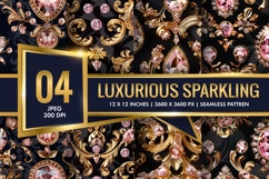 Seamless Luxurious Sparkling Pattern Digital Paper Product Image 1