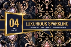 Seamless Luxurious Sparkling Pattern Digital Paper Product Image 1