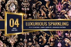 Seamless Luxurious Sparkling Pattern Digital Paper Product Image 1
