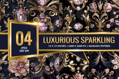 Seamless Luxurious Sparkling Pattern Digital Paper Product Image 1