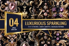 Seamless Luxurious Sparkling Pattern Digital Paper Product Image 1