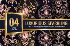 Seamless Luxurious Sparkling Pattern Digital Paper Product Image 1