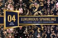 Seamless Luxurious Sparkling Pattern Digital Paper Product Image 1