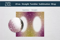 Seamless Maroon Olive Sparkle Glitter Sublimation Wrap for straight 20 oz Skinny Photo Tumbler