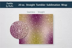 Seamless Maroon Olive Sparkle Glitter Sublimation Wraps for straight 20 oz Skinny Tumbler 