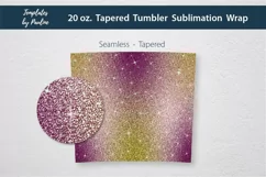 Seamless Maroon Olive Sparkle Glitter Sublimation Wraps for tapered 20 oz Skinny Tumbler 
