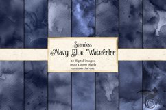 Seamless Navy Blue Watercolor Textures Product Image 1
