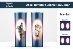 Seamless Navy Red Oval Photo Sublimation Wraps for 20 oz skinny Tumbler
