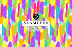 Seamless Neon Easter Brushstroke Digital Paper Product Image 1