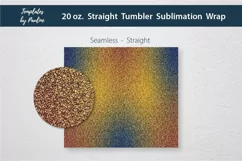 Seamless Orange Navy Blue Glitter Sublimation Tumbler Wrap for 20 oz straight skinny tumbler