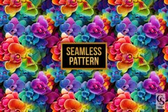 Rainbow Orchid Flowers Pattern Digital Papers Product Image 3