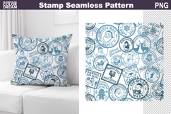 Christmas Stamp Pillow Design | Seamless Pattern Product Image 1