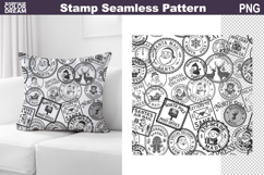 Christmas Stamp Pillow Design | Seamless Pattern Product Image 1