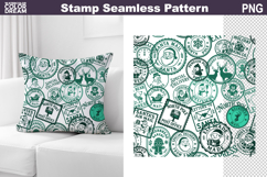 Christmas Stamp Pillow Design | Seamless Pattern Product Image 1