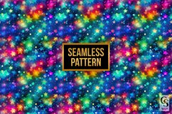 Rainbow Bokeh Stars Seamless Patterns Product Image 2