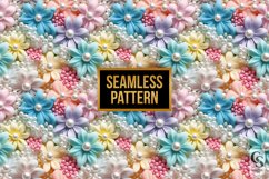 Pastel Pearl Flowers Seamless Patterns Product Image 3