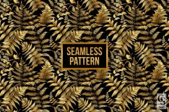 Luxury Gold Fern Leaves Seamless Patterns Product Image 4