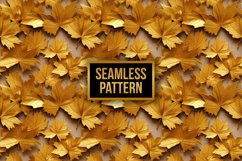 3D Gold Maple Leaves Seamless Patterns Product Image 5
