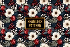 Winter Blooming Flowers Seamless Patterns Product Image 5