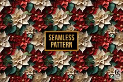 Poinsettia 3D Flowers Seamless Patterns Product Image 4