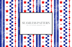 Patriotic Seamless Pattern USA American Flag Background Product Image 1