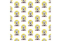 Seamless pattern cartoon koala playing guitar Product Image 1