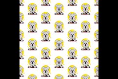 Seamless pattern cartoon koala playing guitar Product Image 2