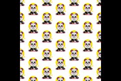 Seamless pattern cartoon panda playing guitar Product Image 2