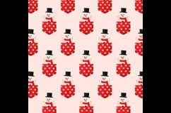 Seamless pattern cartoon pocket snowman design Product Image 2