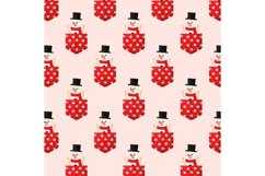 Seamless pattern cartoon pocket snowman design Product Image 1