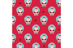 Seamless pattern cartoon santa claus holding a gift Product Image 2