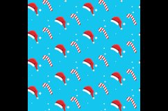 Seamless pattern christmas hat and candy design Product Image 2