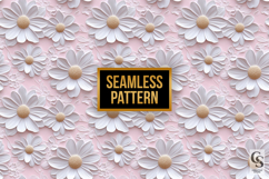 Soft 3D White Daisy Flowers Patterns Product Image 4