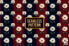 Patriotic Knitted Daisy Floral Seamless Patterns Product Image 4