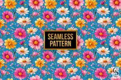 Pink and Teal Summer Watercolor Floral Pattern Product Image 4