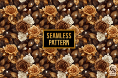 3d luxury boho roses Seamless Patterns Product Image 3