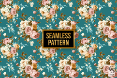 Retro Peony Flowers Seamless Patterns Product Image 4