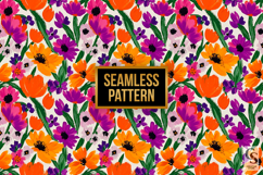 Painted Spring Flowers Seamless Patterns Product Image 4