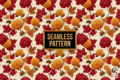 Fall Autumn Blooms Seamless Patterns Product Image 4