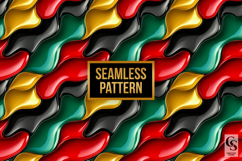 Black History Month 3D Foil Seamless Patterns Product Image 3