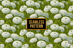 White Alyssum Flowers Digital Paper Product Image 3