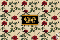 Red Notebook Roses Digital Papers Product Image 2