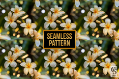Summer Plumeria Flowers Seamless Patterns Product Image 2
