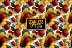Sunflowers and Strawberries Digital Papers Product Image 2