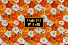 Orange and White Daisy Flower Patterns Product Image 3