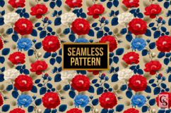 Retro American Flowers Seamless Patterns Product Image 4