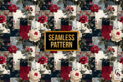 American Patchwork Floral Collage Seamless Patterns Product Image 4